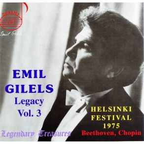 Emil Gilels Legacy - V. 3 - Beethoven & Chopin album cover