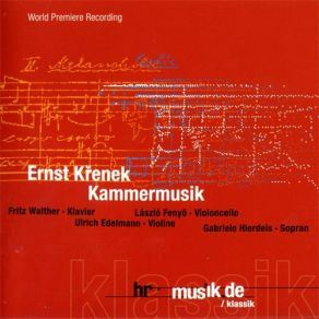 Ernst Krenek - Kammermusik album cover