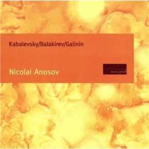 Balakirev, Kabalevsky, Galinin - Nicolai Anosov album cover