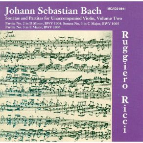 Ruggiero Ricci - J. S. Bach Sonatas And Partitas For Unaccompanied Violin album cover