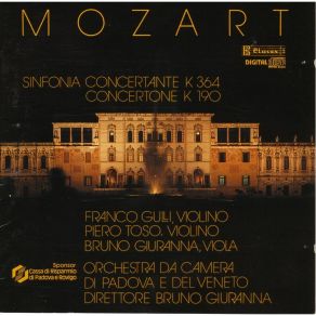 Mozart - Sinfonia Concertante K 364, Concertone K 190 / Gulli, Toso, Giuranna album cover
