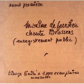Chante Brassens album cover
