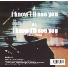 I Know I'll See You (Incl. Clapp Remix) album cover