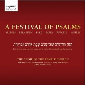 A Festival Of Psalms (The Choir Of The Temple Church, James Vivian) album cover