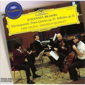 J. Brahms - Piano Quartet 1, Balladen Op. 10. E. Gilels album cover