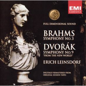 Brahms, Symphony # 3. Dvorak, Symphony # 9 album cover