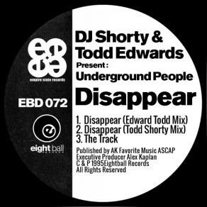 DJ Shorty & Todd Edwards Present Underground People: Disappear album cover