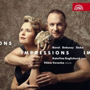 Impressions / Ravel, Debussy, Sluka: Works For Oboe And Harp album cover