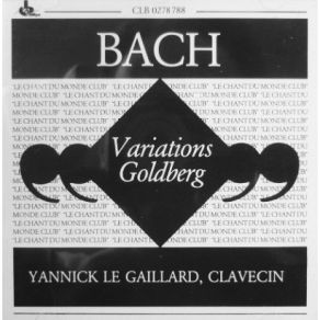 Bach - Variations Goldberg - Yannick Le Gaillard album cover