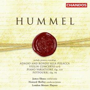 Hummel - Potpourri; Violin Concerto; Piano Variations - Howard Shelley album cover