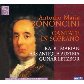 Bononcini - Cantate In Soprano - Marian, Gunar Letzbor album cover