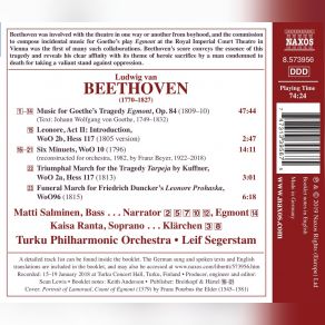 Beethoven - Egmont (Incidental Music) And Marches From Tarpeja & Leonore Prohaska - (Classical) album cover