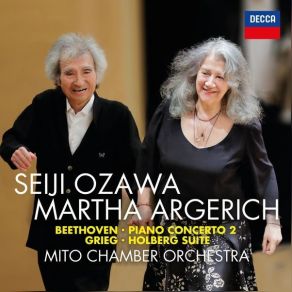 Beethoven - Piano Concerto No. 2. Grieg- Holberg Suite - Martha Argerich, Seiji Ozawa album cover