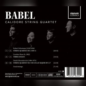 Babel - Schumann, Shaw, Shostakovich - (Japan Edition) album cover