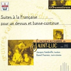Jacques-Alexandre De Saint-Luc - Suites A La Francaise Pour Un Dessus Et Basse-Continue album cover