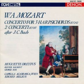 Mozart - Concerto For 3 Harpsichords - Eduard Melkus album cover
