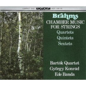 Brahms - Chamber Music For Strings - Bartok Quartet album cover