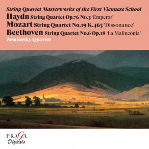 Joseph Haydn: Emperor Quartet - Wolfgang Amadeus Mozart: Dissonance Quartet - Ludwig Van Beethoven: String Quartet " La Malinconia " album cover